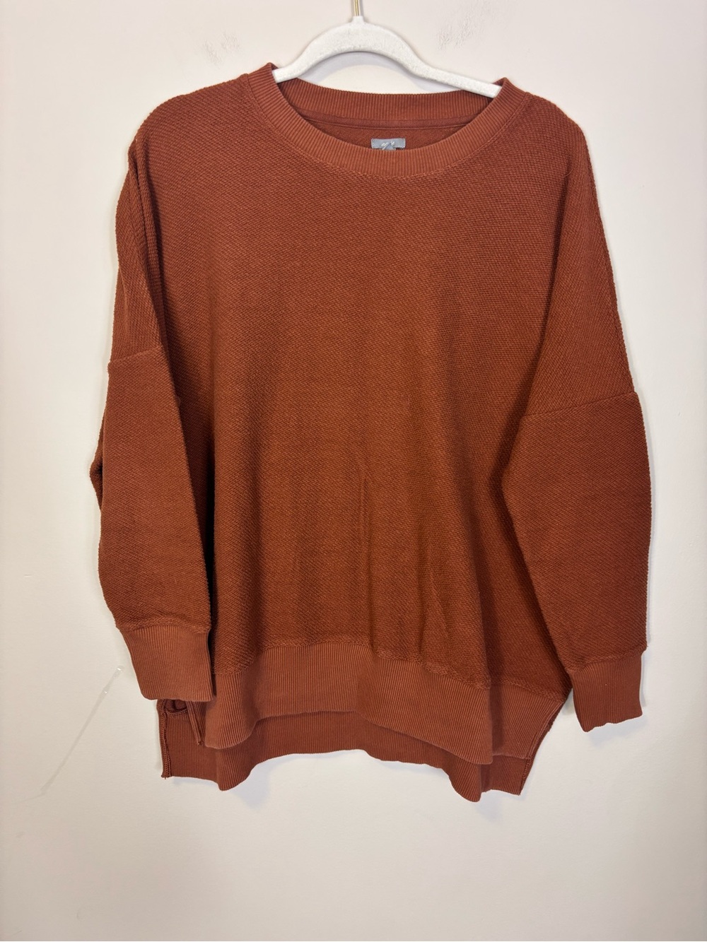 aerie Rust Orange Pullover Crewneck Sweatshirt Medium